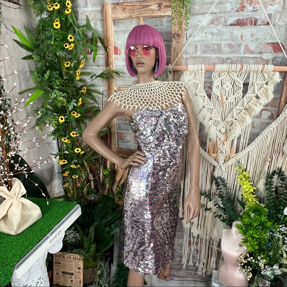 Sequin Bow Dress - image 5